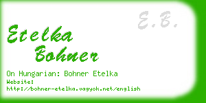 etelka bohner business card